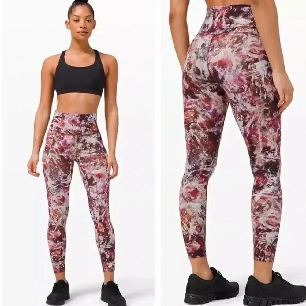 Lululemon Women's Size 6 Wunder Under Train High-Rise Tight Urbantricity Multi
